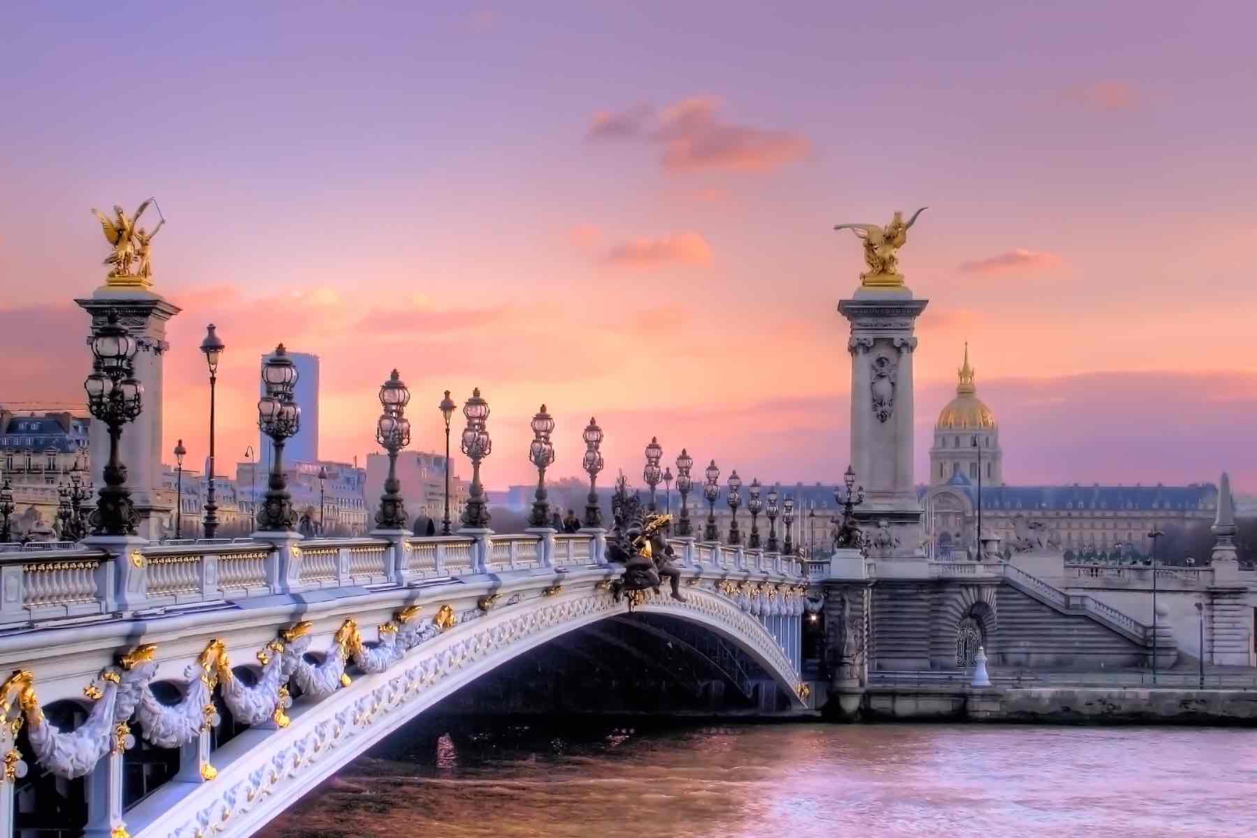 Alexander III Bridge in Paris, France