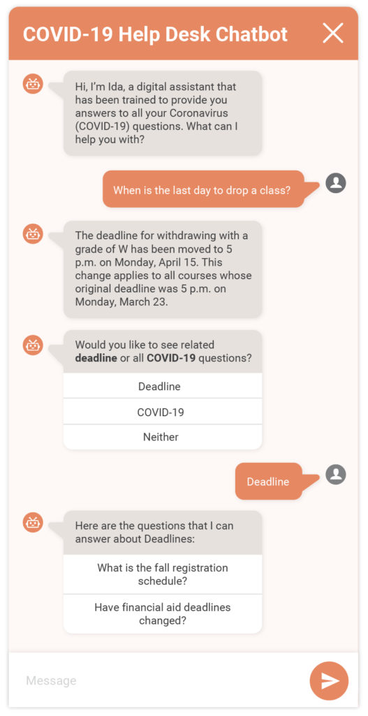 IntraSee COVID-19 Chat Dialogue